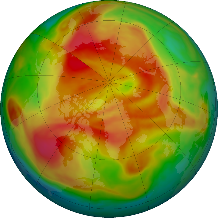Arctic ozone map for 28 March 2023
